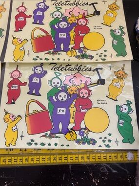 Vintage Teletubbies Sticker Sheets Collectible Y2K Nostalgia Lot of 6‎